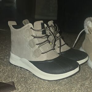 Two-Tone Ankle Booties